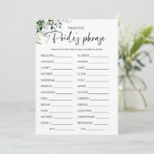 Invitation Terminer Le Jeu De Fête des mariées Phrase Brides (Debout devant)