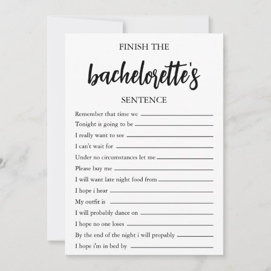 Invitation Terminer le jeu de la fête de la peine de la Bache (Devant)