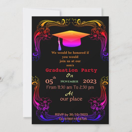 Invitation Terminez le diplôme (Devant)