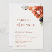 Invitation Terra Cotta Automne Mariage Floral (Devant)
