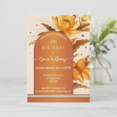 Invitation Terra Cotta Bohème Aquarelle Florale Anniversaire (Debout devant)