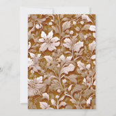 Invitation Terra cotta Burnt Orange Mariage botanique moderne (Dos)