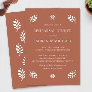 Invitation Terra Cotta Dîner De Répétition Mexicaine Invitati