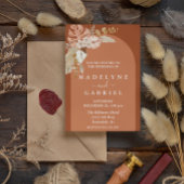 Invitation Terra Cotta Tropical Boho Bouquet Arch