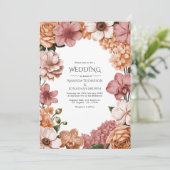 Invitation Terra Peach, Clay Rose & Soft Blush Buff Wedding (Debout devant)