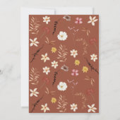Invitation Terracota Coloré Fleur sauvage Mariage boho (Dos)