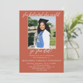 Invitation Terracotta 2 Photo Script Graduation Announcement  (Debout devant)