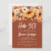 Invitation Terracotta 30e anniversaire automne papillon flora (Devant)