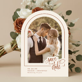 Invitation Terracotta 5 Script photo Mariage Enregistrer la d