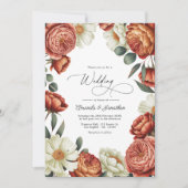Invitation Terracotta and Cream Watercolor Floral Wedding (Devant)