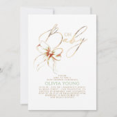 Invitation Terracotta and Sage Green Elegant Fall Baby Shower (Devant)