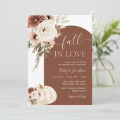 Invitation Terracotta Arch Floral Citrouille Boho Fall in Lov (Debout devant)