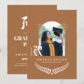 Invitation Terracotta Arch Photo Graduation Party (Devant / Derrière)