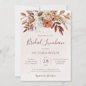 Invitation Terracotta Automne Floral Boho Automne Bridal Déje (Devant)