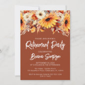 Invitation Terracotta Automne Floral Retraite (Devant)