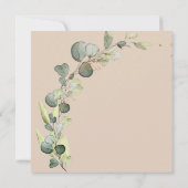Invitation Terracotta Baby shower Verdure Eucalyptus (Dos)