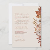 Invitation Terracotta Beige Moderne Floral Boho Mariage de au (Devant)