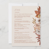 Invitation Terracotta Beige Moderne Floral Boho Mariage de au (Dos)