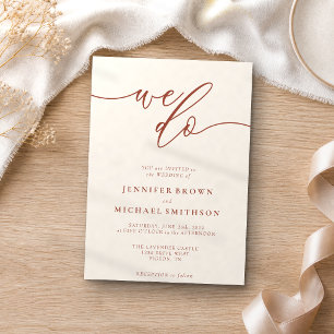 Invitation Terracotta Beige Ton Signature Nous Nous Marions