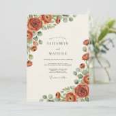 Invitation Terracotta Blooming Botanical Wedding (Debout devant)