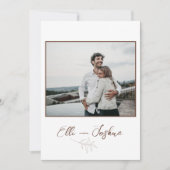 Invitation Terracotta Bohemian Photo Mariage (Devant)