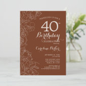 Invitation Terracotta Boho 40e anniversaire (Debout devant)