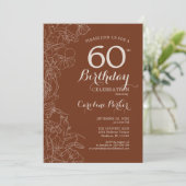 Invitation Terracotta Boho 60e anniversaire (Debout devant)