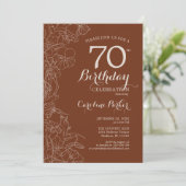Invitation Terracotta Boho 70e anniversaire (Debout devant)