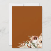 Invitation Terracotta Boho Arc Floral Terme Fête des mariées (Dos)