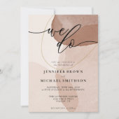 Invitation Terracotta Boho Beach Mariage Simple Propre Nous F (Devant)