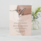 Invitation Terracotta Boho Beach Mariage Simple Propre Nous F (Debout devant)
