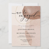 Invitation Terracotta Boho Beach Signature engagée moderne (Devant)