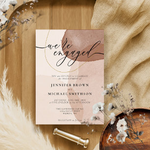 Invitation Terracotta Boho Beach Signature engagée moderne