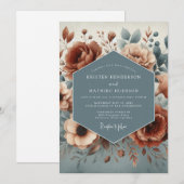 Invitation Terracotta Boho Bloom Wedding (Devant / Derrière)