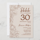Invitation Terracotta Boho Botanical Surprise 30e anniversair (Devant)