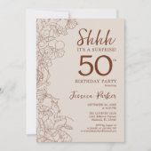 Invitation Terracotta Boho Botanical Surprise 50e anniversair (Devant)