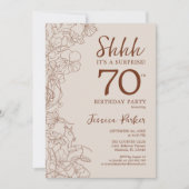 Invitation Terracotta Boho Botanical Surprise 70e anniversair (Devant)