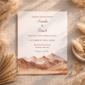 Invitation Terracotta Boho Mountain Southwest Wedding 