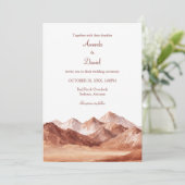 Invitation Terracotta Boho Mountain Southwest Wedding (Debout devant)