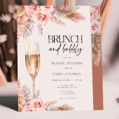 Invitation Terracotta Boho Pampas Grass Bridal Brunch