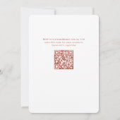 Invitation TerraCotta Boho Texte Arché Fête des mariées moder (Dos)