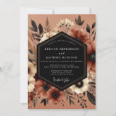 Invitation Terracotta Botanical Moody Wedding (Devant)