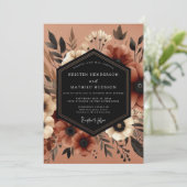 Invitation Terracotta Botanical Moody Wedding (Debout devant)