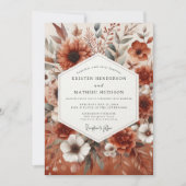 Invitation Terracotta Botanical Romance Wedding (Devant)
