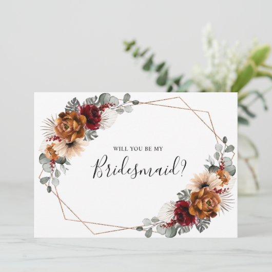 Invitation Terracotta Bourgogne Serez-Vous Ma Servante D'Accu (Debout devant)