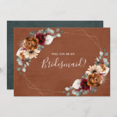 Invitation Terracotta Bourgogne Serez-Vous Mon Épouse Invi (Devant / Derrière)