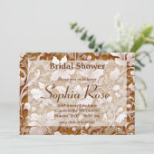 Invitation Terracotta Burnt Orange Boho botanique moderne (Debout devant)