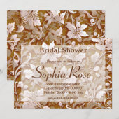 Invitation Terracotta Burnt Orange Boho botanique moderne (Devant / Derrière)