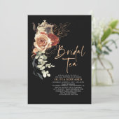 Invitation Terracotta Burnt Orange Fête des mariées Tea Party (Debout devant)