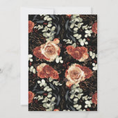 Invitation Terracotta Burnt Orange Fête des mariées Tea Party (Dos)